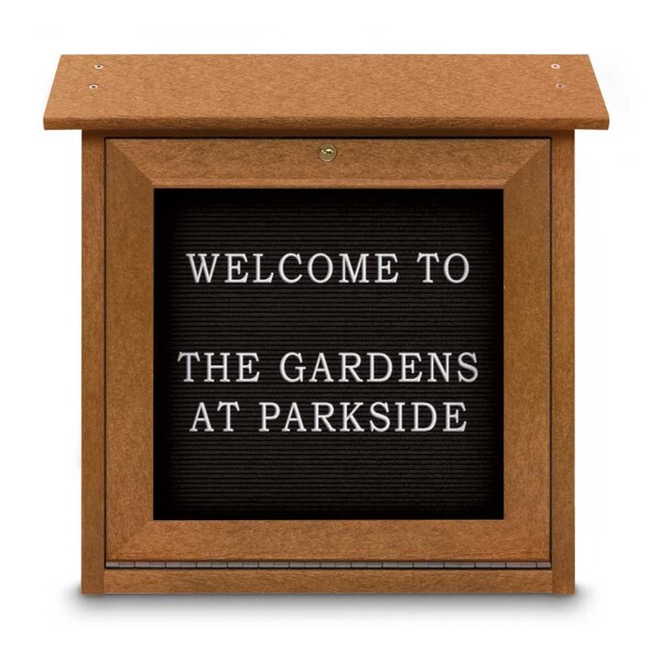 Outdoor Enclosed Combo Board, 48"x36", Black Frame/White Porc & Rubber